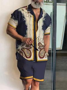 Conjunto Casual de Verano para Hombre, Camiseta de Manga Corta y Pantalones Cortos, Corte Regular, Tejido Transpirable y Ecológico - Product Image 3