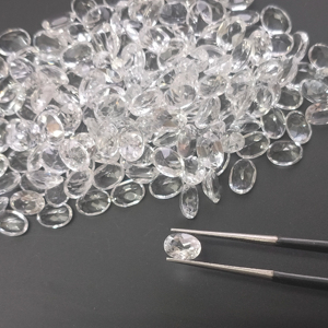 โทแพซสีขาวธรรมชาติ 7x5 มม. รูปทรงวงรี คุณภาพดีที่สุด หินพลอยหลวมที่ปรับขนาดแล้ว สำหรับทำเครื่องประดับดีไซเนอร์ - Product Image 5