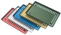Instrumento Dental perforado bandeja 28x18 cm aluminio ionizado calidad superior - Product Image 5