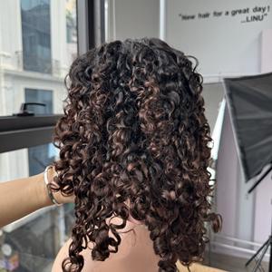 วิกผมมนุษย์แบบชาวเวียดนามวิกผมมนุษย์แบบหยิกสีน้ำตาลเปียโน - Product Image 3