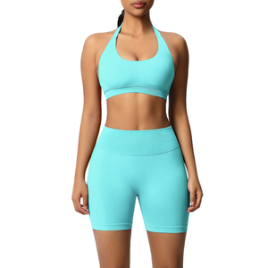 Ensemble de vêtements de sport pour la gym : soutien-gorge de sport et short moulant pour le yoga, tenue décontractée de fitness, ensembles de yoga - Product Image 4