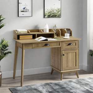 Escritorio/Mesa de Estudio para Portátil de Estilo Industrial Art Deco en Latón y Mesa Consola China Tallada a Mano con Cajón para Bodas - Product Image 6