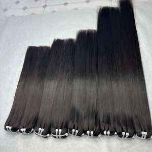 Proveedor de envío directo Paquetes de cabello liso de hueso negro Cabello vietnamita Paquetes crudos de doble dibujado de Qhair - Product Image 2