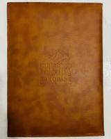 Porte-menu de restaurant de luxe haut de gamme, gaufré et embossé, avec logo en feuille d'or, personnalisé pour hôtel, café, restaurant, épaisseur moyenne
