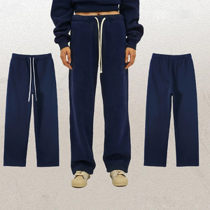 Pantalones de chándal de pierna recta holgados para hombre más vendidos, pantalones con cordón de cintura elástica de alta calidad, pantalones de chándal a media pantorrilla al por mayor - Product Image 1