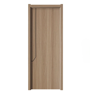 Portes intérieures en MDF en bois pour maisons, vente en gros du fabricant, avec cadres, portes intérieures en bois pour chambre, portes doubles en bois PVC - Product Image 1