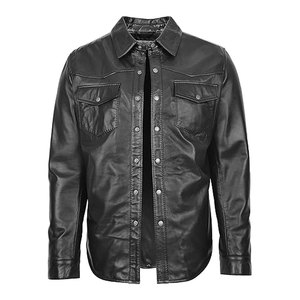 Chemises en cuir pour hommes de qualité supérieure, vente chaude, prix abordable, vente en gros, respirantes, fabriquées en cuir - Product Image 1