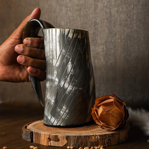 Tasses à boire en corne de bœuf les plus vendues, logo personnalisé, design unique, qualité polie, style animalier - Product Image 1