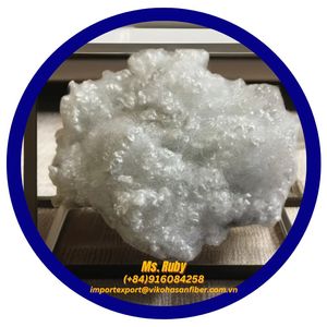 Fibras de Poliéster Recicladas con Certificación GRS OEKO TEX de Vietnam, 7D HCS, Blancas, Huecas, Conjugadas, Siliconizadas, Ignífugas, para Relleno de Cojines - Product Image 2