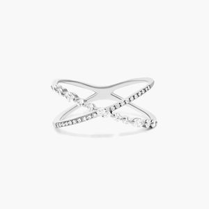 Bague Bypass en Or Jaune avec Diamants de Laboratoire Entrecroisés pour Femme – Vente en Gros - Product Image 5