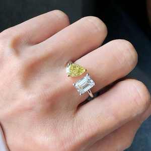 Joyería de Plata de Ley 925 con Moissanita Creada en Laboratorio con Efecto Hielo Triturado, Certificada y Bañada en Rodio, para Aniversario de Bodas y Compromiso - Product Image 6