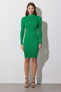 ผู้จำหน่ายชุดเดรสทรงเข้ารูปแบบมีริบบิ้นสั่งทำพิเศษ ชุดเดรสไหมพรมแขนยาว แบรนด์ส่วนตัว - Product Image 6