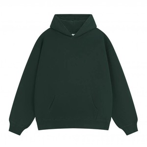 Sweat à capuche épais en molleton 100 % coton pour homme, coupe oversize, avec logo personnalisé, style streetwear, pull uni pour homme - Product Image 4