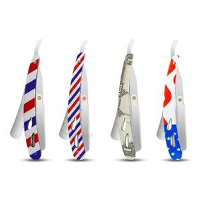 มีดโกนพับได้สีดำน้ำหนักเบา ใบมีดสแตนเลสคมกริบ สำหรับช่างตัดผมมืออาชีพ - Product Image 3