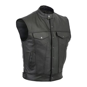 Veste en cuir de moto pour homme de haute qualité pour les activités de plein air |   Gilet en cuir pour homme de la meilleure qualité |   Vêtements de moto en cuir imperméables pour hommes - Product Image 2