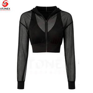 Sudadera Corta Informal de Otoño para Mujer, de Manga Corta, Ecológica, de Secado Rápido, Transpirable, de Corte Holgado, con Color y Diseño Personalizados - Product Image 4