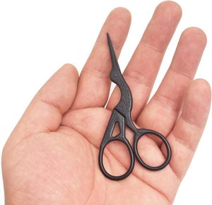 Ciseaux à broder en acier inoxydable de 3,6 pouces personnalisés avec motif cigogne, ciseaux de couture et d'artisanat avec étui en cuir pour la vente en gros - Product Image 6