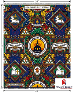 Customized African Wax Print Fabric Manufacturer Church Anniversary Uniform Convention Celebration Textile Supplier - Product Image 1