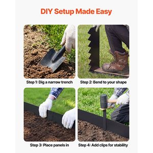 Recinzione Metallica per Giardino in Acciaio Zincato, Confezione da 12, 40 x 8 Pollici, Robusta, con 14 Clip di Montaggio - Product Image 5