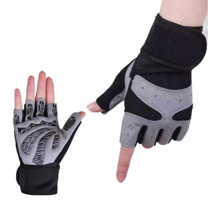 Gants de sport personnalisés en cuir à demi-doigts, rembourrés en gel, séchage rapide, respirants, antidérapants pour le cyclisme, la gym et les activités de plein air - Product Image 5