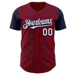 Maillot de baseball respirant 100 % polyester personnalisé imprimé en 3D, broderie par transfert thermique, unisexe, adulte, manches courtes, chemises d'été - Product Image 2