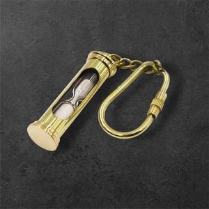 พวงกุญแจจับเวลาทรายทองเหลืองหรูหราถือกุญแจสไตล์โบราณใช้พวงกุญแจ - Product Image 4