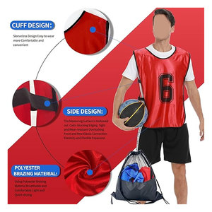 New Sports Numbered Practice Vest Breathable Training Bibs <b>Soccer</b> Basketball Scrimmage Team Identification Lightweight 100% - Product Image 2