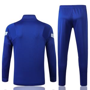 Men's Light Blue & Royal Blue Tracksuit Set Full Zip <b>Jacket</b> Jogger Pants Breathable Sporty Design Autumn Wear - Product Image 4