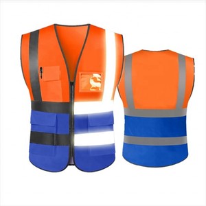 เสื้อกั๊กสะท้อนแสงคุณภาพสูง สีส้มสะท้อนแสงสำหรับจราจร กันน้ำ ไฟ LED กระพริบ  โลโก้สั่งทำพิเศษด้านหน้า - Product Image 3