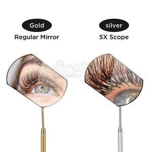 Custom Private Label Square Stainless Steel Eyelash Extension <b>Mirror</b> Individual Packaged False Eyelash Makeup Tool Tweezers - Product Image 6