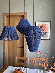 Iluminación exterior hecha a mano, decoración de restaurante, pantalla de ratán, lámpara colgante de ratán - Product Image 6