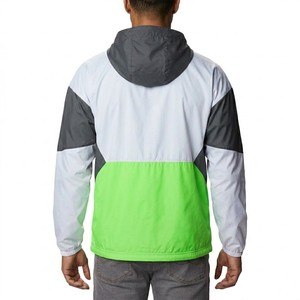 Chaqueta Cortavientos con Capucha para Hombre, Diseño Color Block, Ligera, Cierre Frontal, Ropa Deportiva Casual para Exteriores, Material de Poliéster para Primavera - Product Image 2
