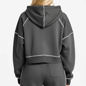 Sudadera con Capucha Personalizada para Mujer, Manga Larga, Informal, Holgada, de Felpa, con Bolsillo, para Invierno, 100% Algodón, Estampada, Otoño - Product Image 6