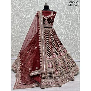 Nupcial Indio Desgaste Terciopelo Colecciones Para Novia Con Zarkhan Trabajo Por Fabzone - Product Image 2