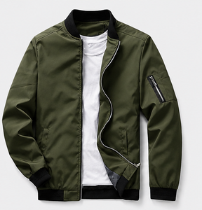 High Quality Men's Casual <b>Jacket</b> Stand Collar Zipper Closure Autumn Wear - Product Image 1