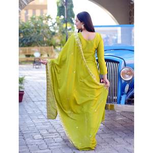 Ensemble de costume pour femmes de créateur avec broderie Pent et Dupatta Œuvre brodée élégante - Product Image 5