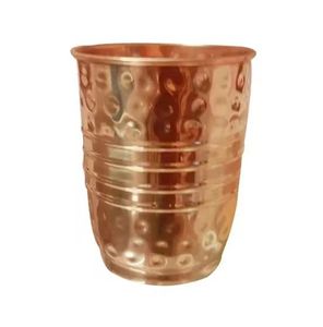 Vaso de Cobre Ranurado Pulido, Ecológico y Rústico para Agua, Jugo, Cócteles, Uso en el Hogar, Cocina y Bar - Product Image 4
