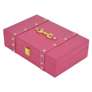 Pink Color Leather Gift Boxes & <b>Bins</b> Factory Price Handmade Storage Box Custom Size & Color Available Decorative Luxury Box - Product Image 2