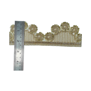 Hecho a mano Boho 9 metros tejido encaje tela Multi-brillo bordado colores románticos Simple tradicional lujo ropa de lujo - Product Image 1