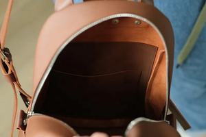 Vintage Handmade Genuine Buffalo Leather <b>Backpack</b> <b>for</b> <b>Women</b> Brown <b>for</b> Travel and School College <b>Laptop</b> <b>Backpack</b> Bag - Product Image 3