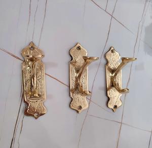 Organisateur mural à double crochet en métal noir mat de qualité supérieure pour salle de bain, cuisine, entrée - Product Image 1