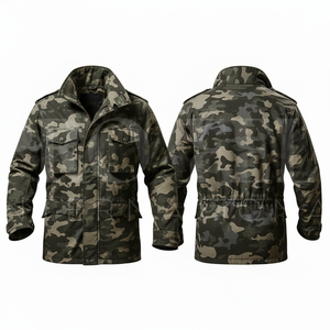 <b>Heavy</b> <b>Duty</b> OEM ODM Camouflage Outdoor Windproof Utility Work Jacket <b>Coat</b> Multi Pocket Long Sleeve Casual Custom Logo Jacket - Product Image 5