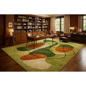 พรมตกแต่งห้องนั่งเล่น พรมทอมือ พรมขนสัตว์ - Product Image 6