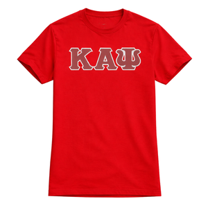 T-shirt à 3 lettres Kappa Alpha Psi rouge, vêtement de fraternité grecque avec un design classique, confort premium et style intemporel - Product Image 4