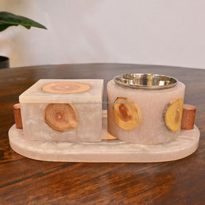 Venta al por mayor árabe hogar Estilo madera epoxi Mabkhara conjunto resina Bakhoor quemador incienso titular para aromaterapia difusor artesanía de moda - Product Image 2