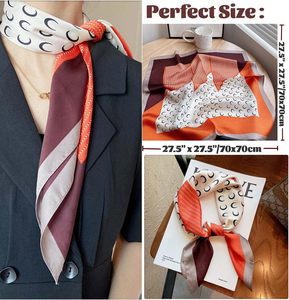 Pañuelos grandes de seda personalizados de alta calidad para eventos, primavera, verano, otoño, pañuelo de seda, poliéster y satén para mujer - Product Image 4