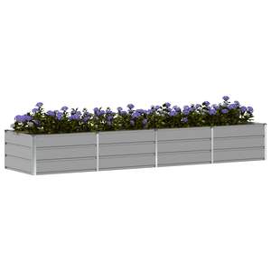 Jardinière en acier gris clair 125,98 x 31,50 x 17,72 po pour pots de fleurs et plantes - Product Image 3