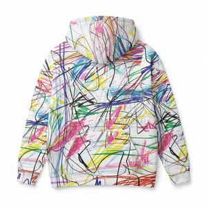 Sweat à capuche polaire oversize personnalisable pour homme – Impression graphique sur toute la surface – Mode streetwear éco-responsable - Product Image 2