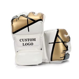 Guantes de Lucha MMA Profesionales con Logotipo Personalizado, Guantes de Entrenamiento de Cuero PU de Medio Dedo para Boxeo y Kickboxing - Product Image 3
