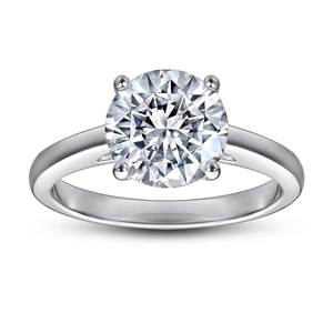 Anillo de compromiso moderno con diamante solitario redondo brillante cultivado en laboratorio de 1 quilate, oro rosa de 10K, engaste clásico tipo cesta, de alta calidad - Product Image 5